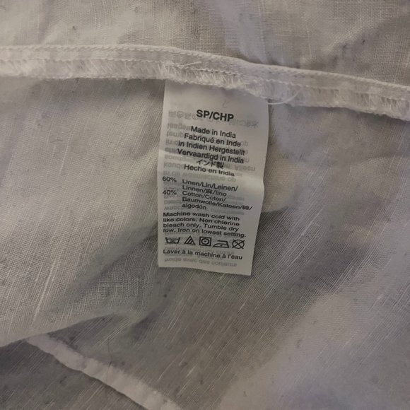 Linen blend White J.Crew Top - Picture 4 of 4